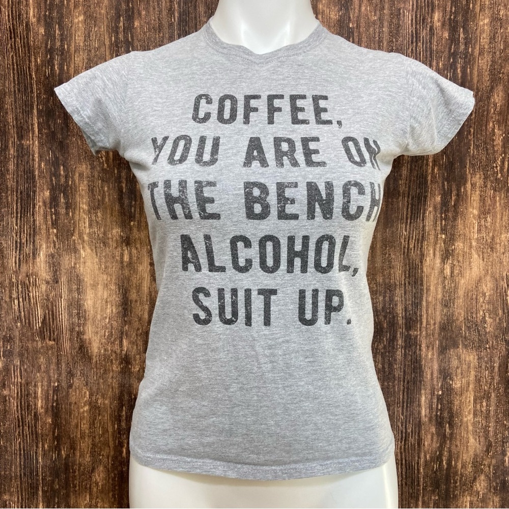 CHUMMY TEES GRAY CREW SHORT SLEEVE GRAPHIC FUNNY TEE SHIRT
